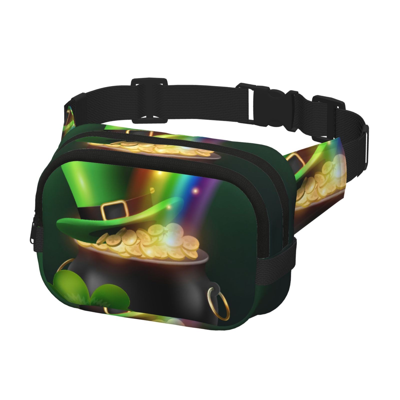 Kuqiui St. Patrick's Day4 Print Fanny Packs for Women Cross Body Waist Bag Fashionable Fanny Pack Designer Workout Hiking Waist Pack Running Travel Gym