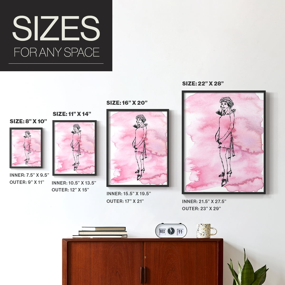 60's Fab II in Paper Solid Wood 16 x 20 Framed Print