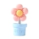 thumbnail image 5 of Adorno de estatua de coche, accesorios interiores de coche, decoración mini, estatuilla de resina de regalo, escultura de flor para tablero de oficina Azul, 5 of 8