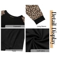 thumbnail image 5 of Fantaslook Women Long Sleeve Shirts Color Block Casual Tops Crewneck Fashion Fall Clothes, 5 of 8