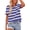 Blue Apricot, variant on Summer Tops for Women Crewneck Short Sleeve Striped T Shirts Casual Spring Clothes Color Block Basic Tee Blouses