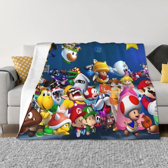 Saiise Mario Am Throw Blanket 40"x30" ,Soft Lightweight Cozy All Season Blanket for Bed,Couch,Car