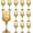 Gold, variant on 12Pack Plastic Wine Glasses, 7oz Vintage Goblets ,Unbreakable Crystal Style Reusable Stemware, Drinking Glass for Wedding Party Anniversary & Holiday Celebration, Light Green