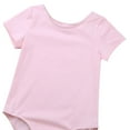 thumbnail image 6 of Kaerm Girls Dance Dress Short Sleeves Ballet Dancing Gymnastics Leotard with Chiffon Tied Skirt Outfit Pink 10-12, 6 of 7