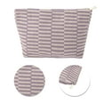 thumbnail image 4 of Unique Bargains 1 Pc Knitted Stripes Makeup Bag Purple Polyester, 4 of 5