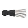 thumbnail image 4 of Black Stainless Steel Afro Fan Metal Lifting Pick Comb Hair Fork Brush for Curly Hair Styling Tool, 4 of 6