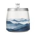 thumbnail image 7 of Yayeee Ashtray with Lid for Cigarette Smokeless Stainless Steel Home Ash Holder, Watercolor Mountains, 7 of 7