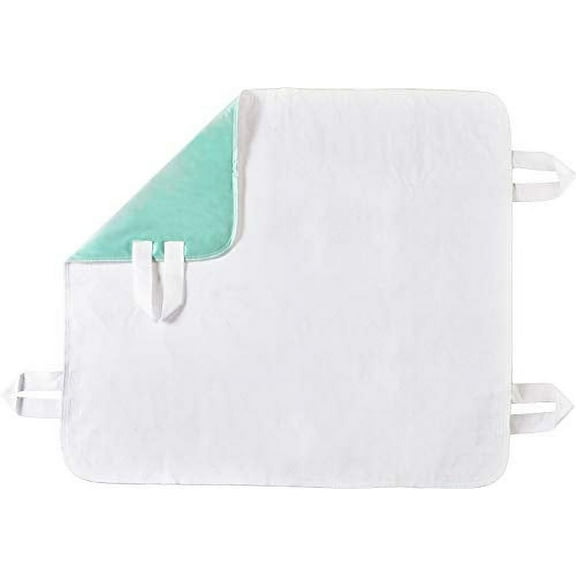 NOVA Waterproof Reusable Underpad with 4 Positioning Strap Handles, 100% Cotton Skin Soft Top Layer, Washable Incontinence Bed & Surface Overlay, Super Absorbent, 32? x 36?