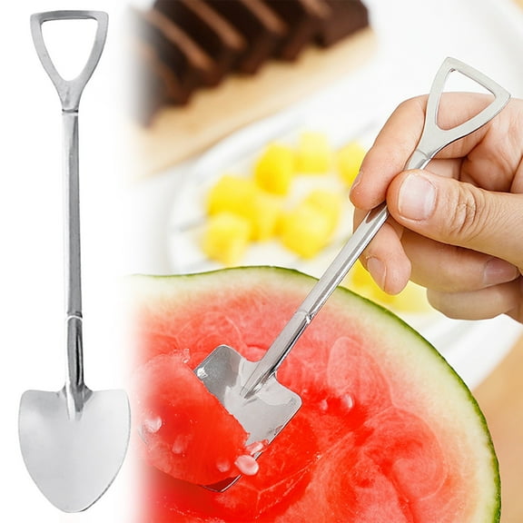 Clearance! Christmas Decorations Shovel Shape Spoons 5.9 Inches Stainless Mini Coffee Spoons Small Spoons for Dessert Tea