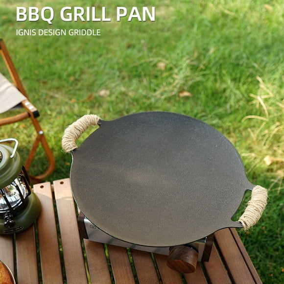 Cast Plate for BBQ Cooking Camping Grill Pan twine