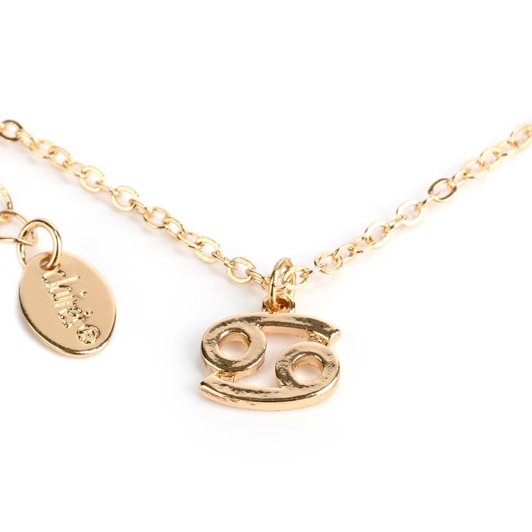 Cool Zodiac Cancer Necklace For Men & Women - Stainless Steel Gold Pendant With Chain, Unisex Jewelry Gift