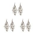 thumbnail image 4 of Pendientes Largos Minnieouse Pack de 2 Estilo Vintage con Borlas Galvanoplastia Plata, 4 of 6