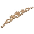 thumbnail image 3 of Floral Wooden Carved Onlay Appliques, Long Wood Carving Decal Unpainted Wooden Trim for Furniture Bed Door Cabinet Decoration, 3 of 8