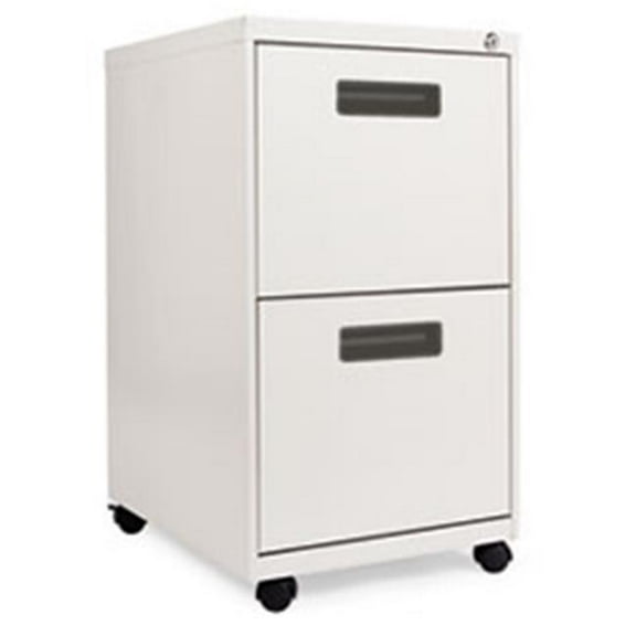 Alera PAFFLG 27.75 x 14.87 x 19.12 in. Two-Drawer Metal Pedestal File, Light Gray