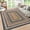 Orange-green, variant on Braided Pattern Washable Area Rug, Super Soft Nonslip Runner for Kitchen Hallway Bathroom Entryway