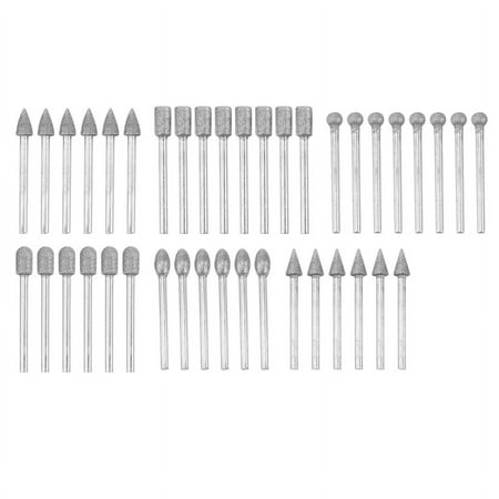 

40 Pieces Diamond Burr Bits Stone Carving Set for Rotary Tool with 1/8 Inch Shank for Polishing Engraving Stone