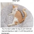 thumbnail image 4 of Cama de piel sintética para perros y gatos, redonda y peluda, antiansiedad, relajante, con forma de donut, para cachorros medianos y grandes, con cojín y autocalentable (8,5 m), 4 of 5