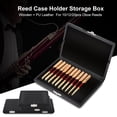 thumbnail image 4 of Garosa Wooden + PU Leather Cover Reed Case Holder Storage Box for 10/12/20pcs Oboe Reeds Wooden Oboe Reeds Case Oboe Accessory, 4 of 7