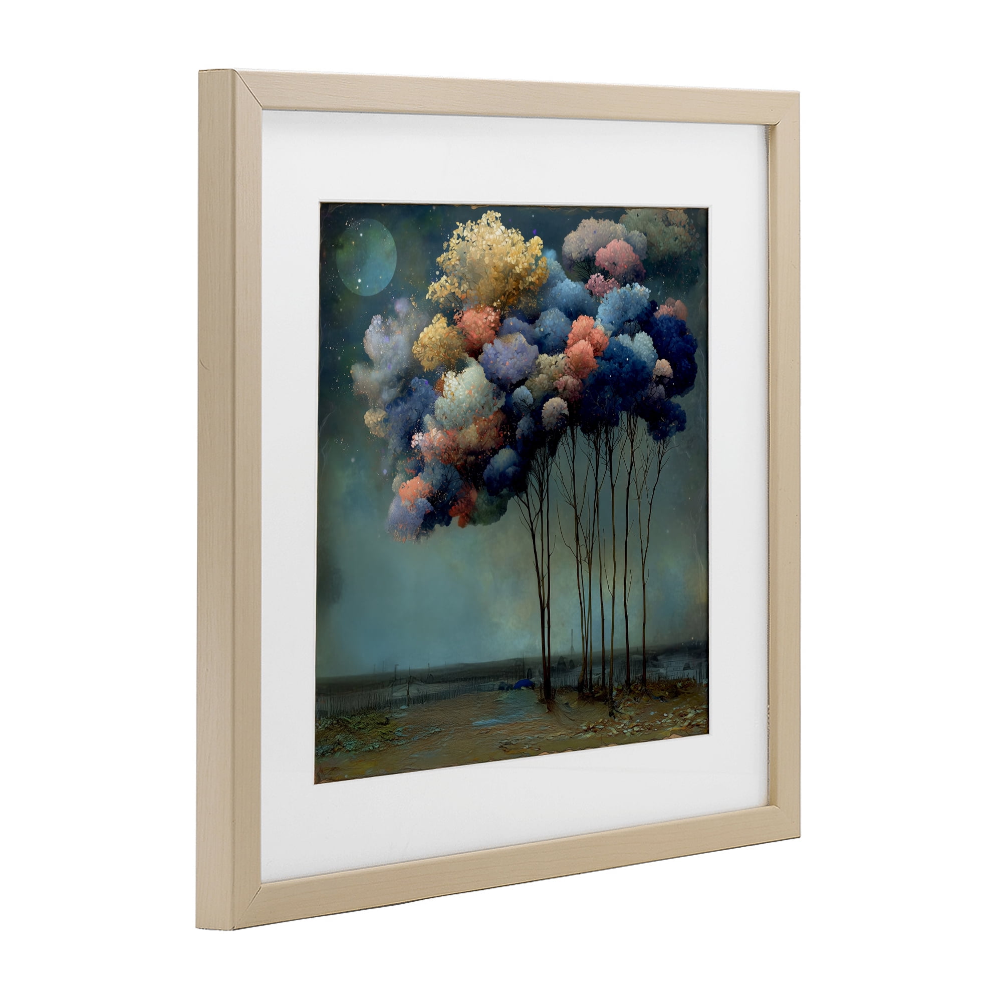 Stupell Industries Dreamy Sky Trees Surrealism Birch Framed Print Under Glass, design by Annabelle Hall