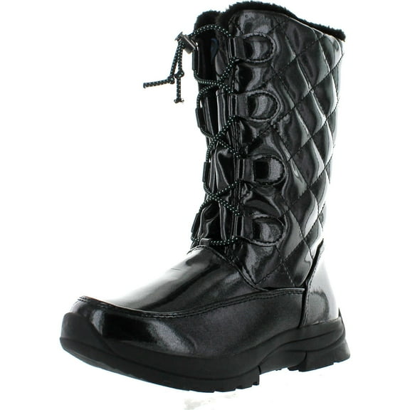 Tundra Girls Sparkles Fashion Quilted Snow Boots