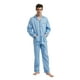 thumbnail image 1 of GLOBAL Conjuntos de Pijamas de Algodón para Hombre, Ropa de Dormir de Manga Larga con Botones, Ropa de Dormir Cómoda, Conjunto de Pijama Suave con Estampado Geométrico Azul M, 1 of 7