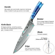 Kitchen Knife Set,DFITO 8 Pcs Professional Chef Kitchen Knife Set, Stainless Steel Cooking Knife Set, Blue