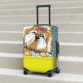 thumbnail image 2 of Lsque Dog Takes a Bath in the Bathtub Printed Luggage Cover, Travel Luggage Protector,Scratch and Dirt Resistant, Fits 18-32 Inch Luggage - Large, 2 of 9