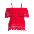 thumbnail image 6 of No Boundaries Juniors’ Off-the-Shoulder Woven Top, 6 of 6