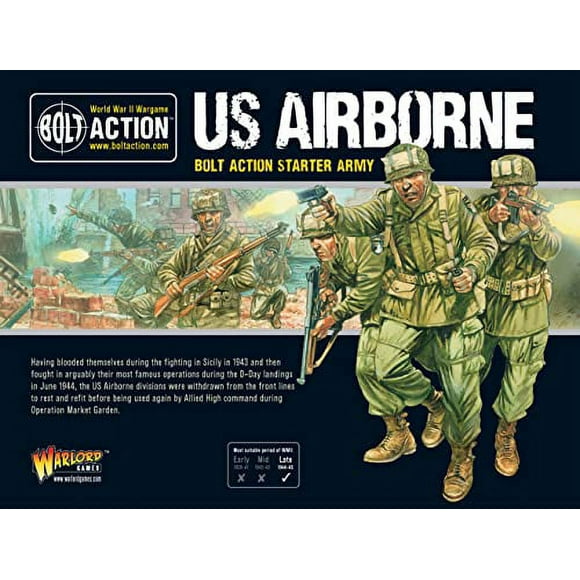 Bolt Action US Airborne Starter Army 1:56 WWII Military Wargaming Plastic Model Kit