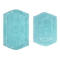 thumbnail image 2 of Home Weavers Waterford Collection 100% Cotton Non-Slip Bathroom Rug Set Machine Washable Bathroom Rug-17"x24", Bath Rug- 21"x34", Turquoise Color 2 Piece Bath Rug set, 2 of 8
