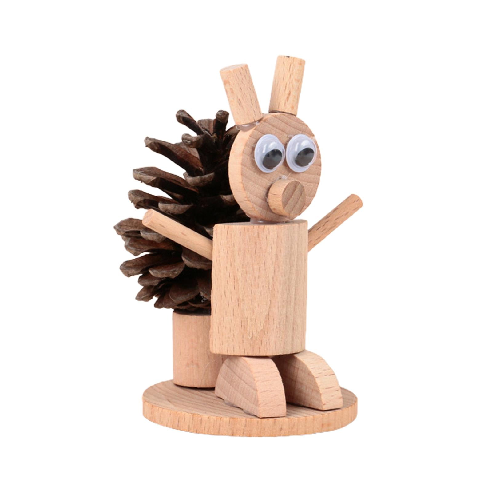 DIY decoración de animales de madera juguetes educativos habilidades ...