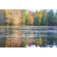 thumbnail image 2 of Posterazzi DPI12294978 Blurred Autumn Coloured Trees Along The Shoreline Reflected in a Tranquil River - Ontario Canada Poster Print by Ian Crysler, 19 x 12, 2 of 4