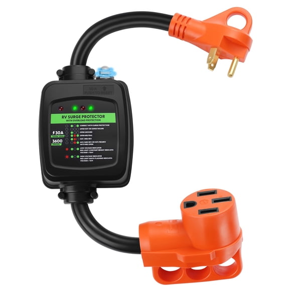 Adaptador de Cable de Alimentación Manshan de 30A a 50A con Protección contra Sobretensiones