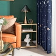 thumbnail image 5 of Moon Curtains Star Curtains Navy Star Blackout Curtains for Kid's Bedroom - Grommet Thermal Insulated Room Darkening Printed Curtains for Living Room NavyBlue 100*250cm, 5 of 9