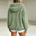 thumbnail image 6 of Ghalytn Women's Sherpa Fleece Zip Up Hoodie Jacket, Oversized Long Sleeve Hooded Coat with Pockets, 6 of 7