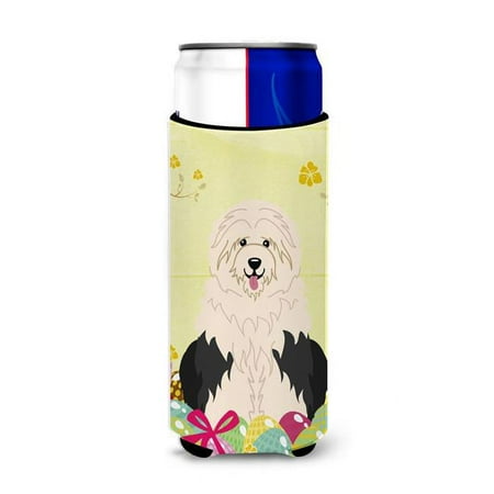 

Easter Eggs Old English Sheepdog Michelob Ultra Hugger for Slim Cans