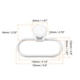 thumbnail image 2 of 2 Paquete Pared Montado Redondo Toalla Anillo ABS Colgante Soporte Autoadhesivo para Baño Cocina Accesorios, Blanco, 2 of 7