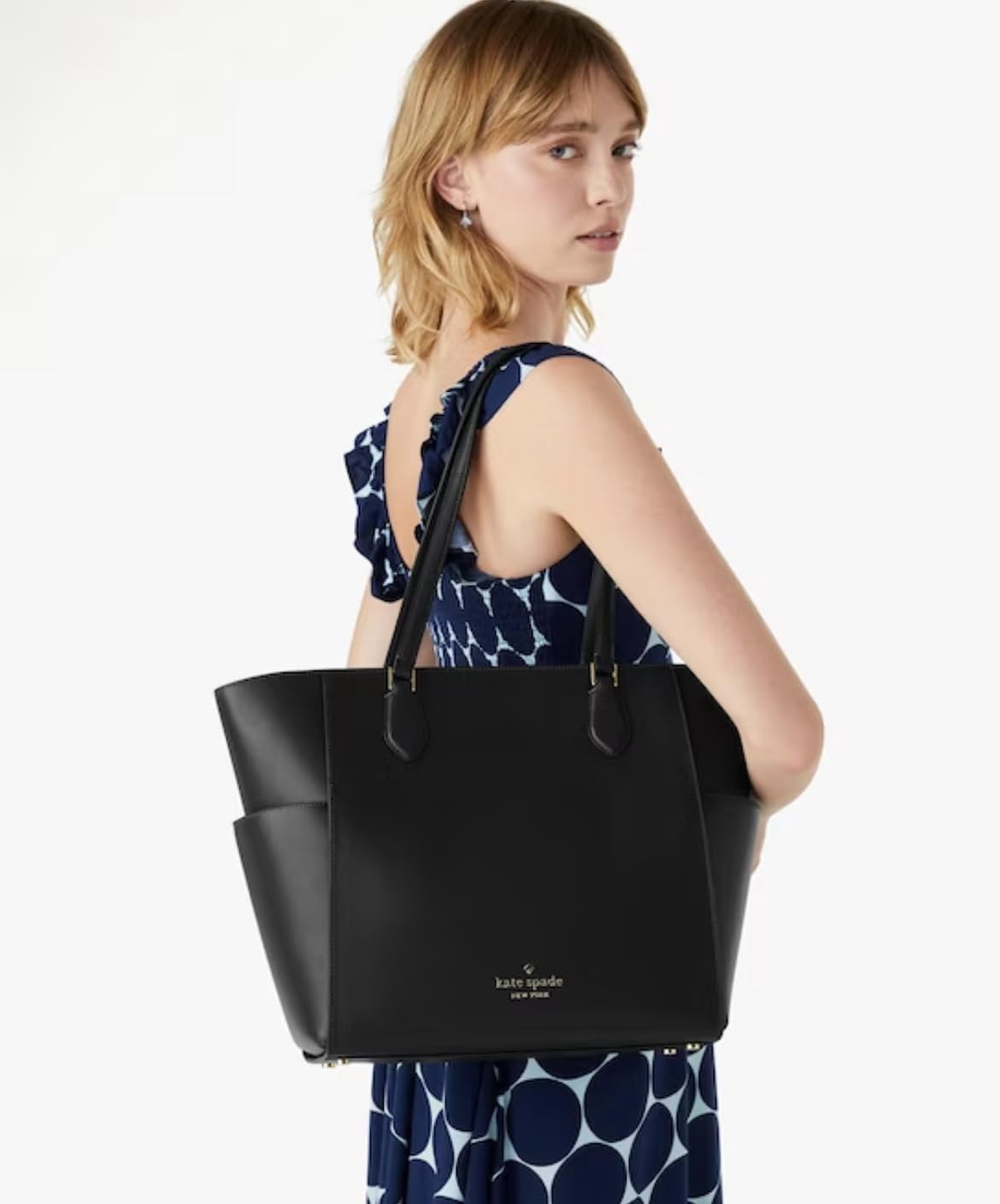 Kate Spade New York Madison Laptop Tote Shoulder Bag In Black