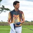 thumbnail image 3 of Fotbe Starry Sky Constellation Cat Camiseta Polo de Golf para Hombre con Estampado – Camisa Deportiva Transpirable con Cuello Abotonado-Medium, 3 of 6