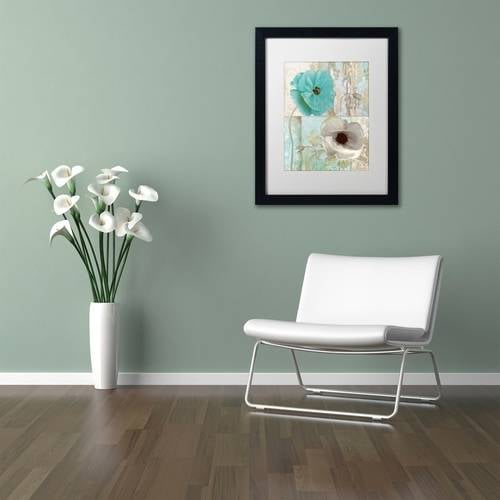 Trademark Fine Art "Beach Poppies II" Canvas Art by Color Bakery White Matte, Black Frame