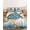 Brown, variant on Queen Size Fitted Sheet Set - Ocean Turtle 3 Piece Bedding Sets 16" Deep Pocket Fitted Sheet with 2 Pillowcases, Coastal Nautical Coral Starfish Blue Brushed Microfiber Hotel Luxury Bed Sheets