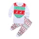 thumbnail image 1 of Pijamas de Navidad para bebés y niñas, conjunto de pijamas de Navidad de Papá Noel, ropa de dormir de algodón para niños pequeños, ropa de dormir de Año Nuevo para niños, conjunto informal, 1 of 4