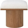 thumbnail image 4 of Meridian Furniture Pavilion Cream Boucle Fabric Bench/Stool, 4 of 14