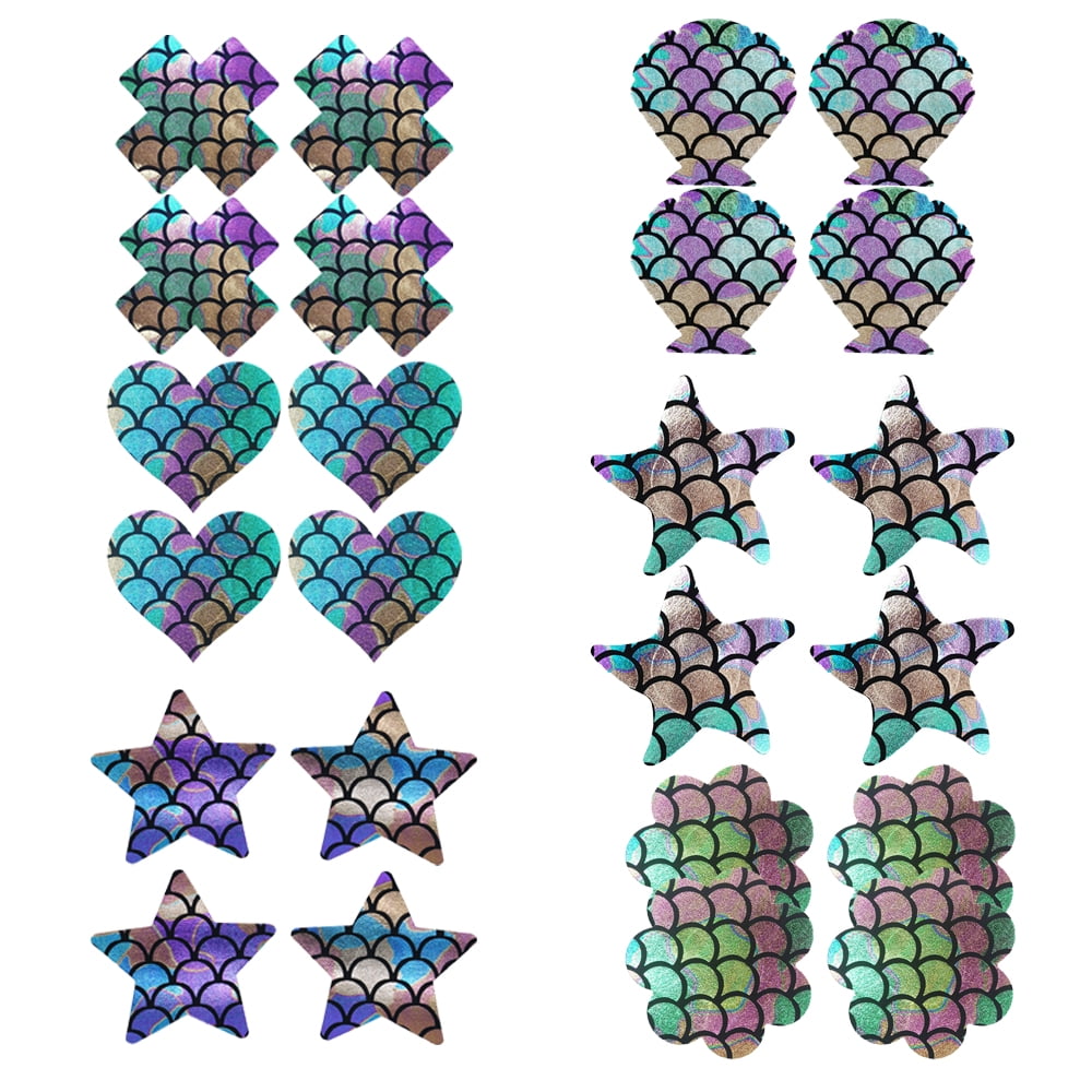 12 Pairs Nipple Cover,Self Adhesive Laser Nipple Cover, Waterproof