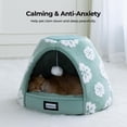 thumbnail image 3 of Cama para Gatos BALANCE Cueva 2 en 1 Ultra Suave de Felpa Verde, 3 of 8