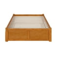 thumbnail image 3 of HomeStock Lakeside Living Full Solid Wood Platform Bed with Footboard & Full Trundle in Light Toffee, 3 of 6