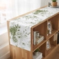 thumbnail image 6 of Sage Green Flower 70 Inch Table Runner, Watercolor Gradient Retro Floral Farmhouse Dresser Scarf Cotton & Linen Tablerunner for Dining/Kitchen Island/Holiday Party Décor 13" x 70", 6 of 9