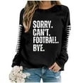 thumbnail image 4 of WEAIXIMIUNG Chandail Camouflage Femmes Femmes Décontracté Léger Col Rond Chandails Manches Longues Football Graphique Imprimé Chandail à Enfiler Chandails Blouse Haut, 4 of 4