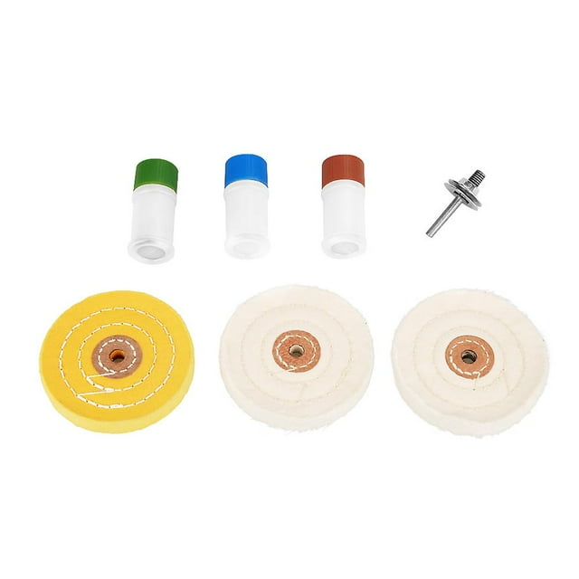 Kit de 7 tampons de polissage et de polissage pour éliminer les rayures sur les métaux durs
