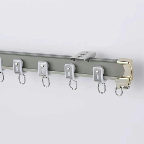 GXCZ Curtain Track Bay Window Curtain Track, Wall/Ceiling Mount Curtain Rod(Ceiling Mount,150cm/4.9ft)